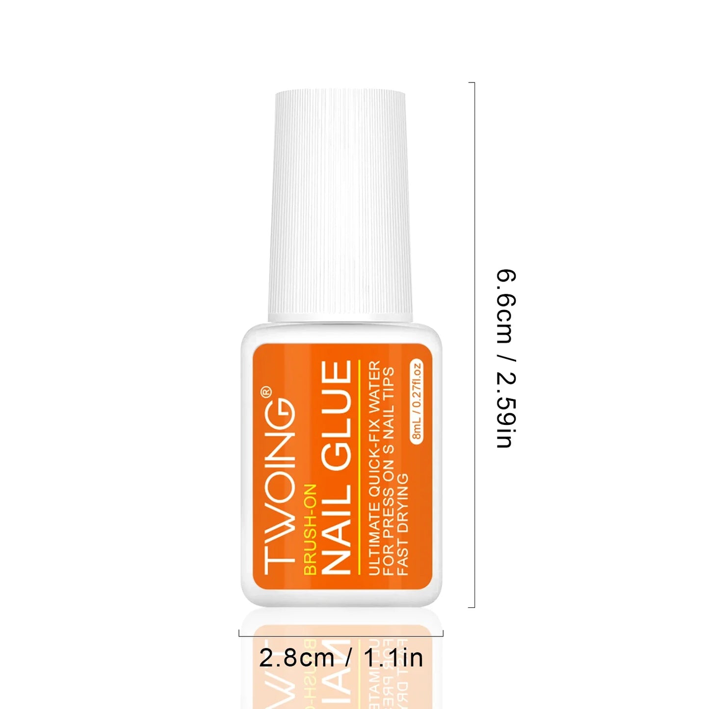 Twoing Waterproof Nail Adhesive — Long-Lasting, Fast-Drying, Formaldehyde-Free Glue for Acrylic & Fake Nails
