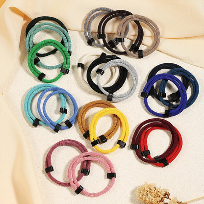 Colorful Double Adjustable Rope Bracelet – Handwoven Versatile Couple Gift