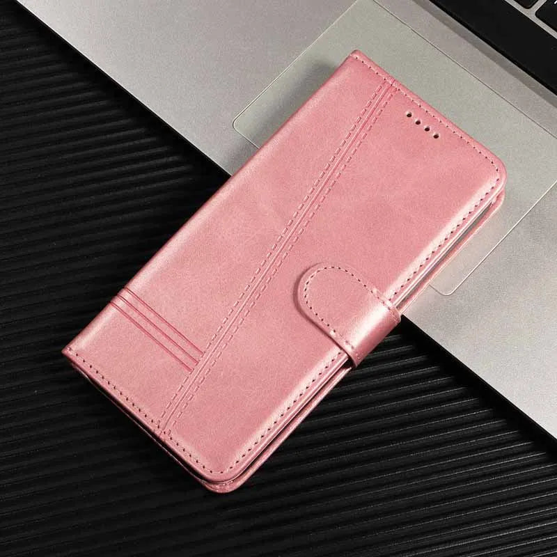 Leather Flip Wallet Case for Motorola Moto G & E Series (G13–G85, E13–E14) – Card Holder Stand Book Cover