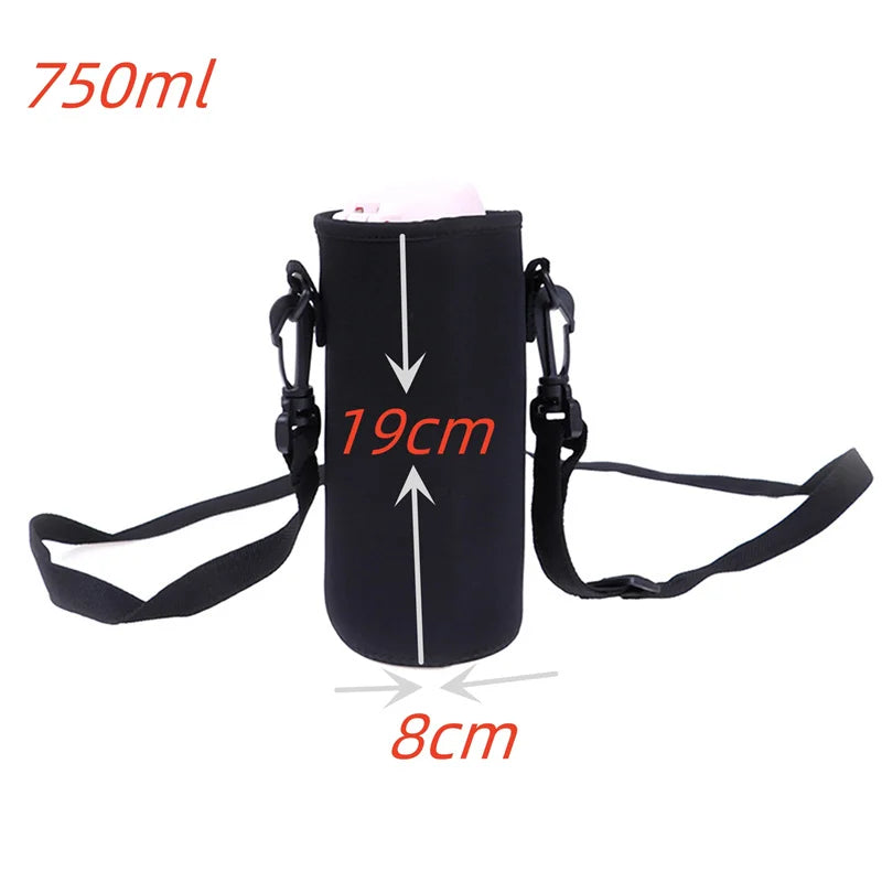 Sports Water Bottle Insulated Sleeve - 750ML/1000ML/1500ML Neoprene Pouch Holder for Travel & Outdoor Bottles