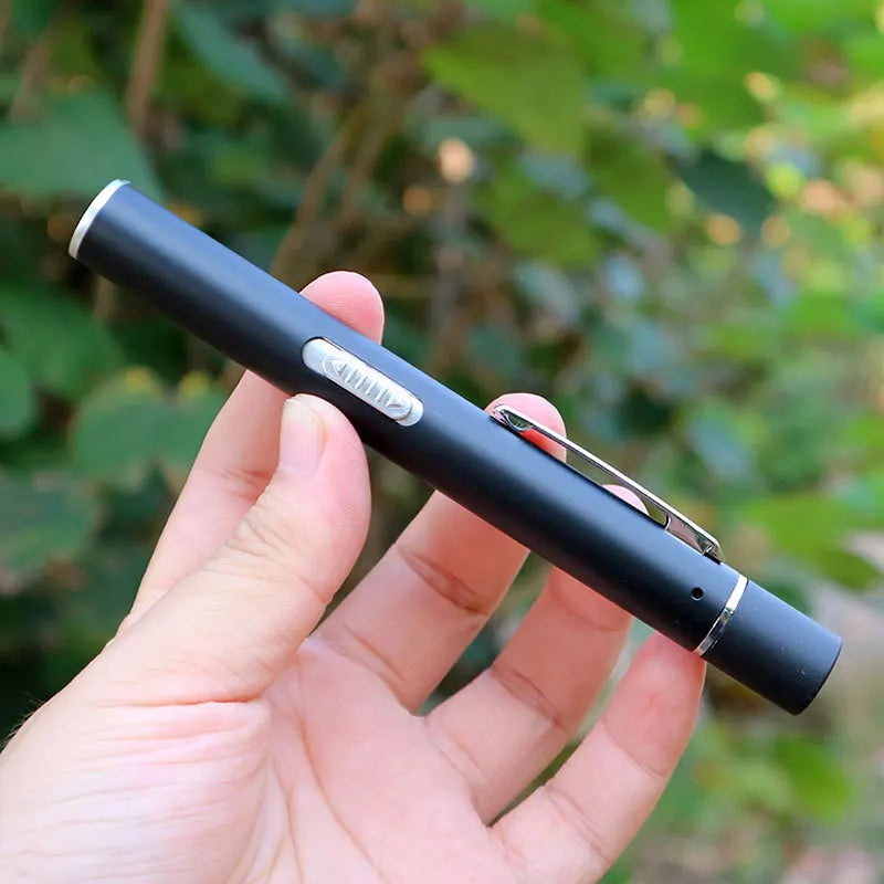 USB Rechargeable Medical Pen Light LED Flashlight – Stainless Steel Clip Mini Pocket Torch for Nursing, Dentist & Inspection Use