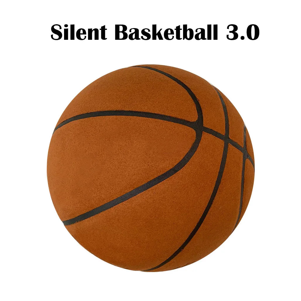 Silent Foam Basketball – Size 7/6/5, Indoor Grooved Airless Quiet Dribbling Training Ball Gift