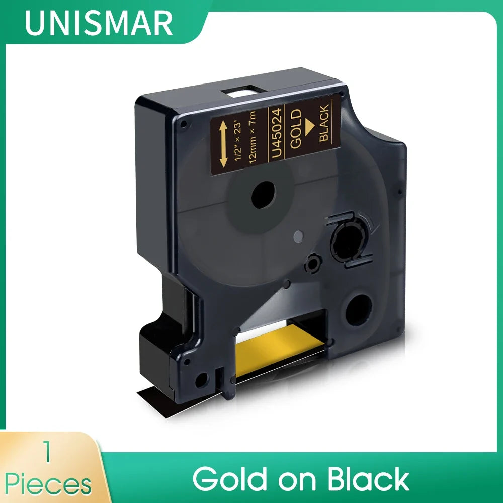 D1 Label Tape Replacement - 6/9/12/18/24mm Compatible Labels for Dymo LabelManager Printers & Label Makers