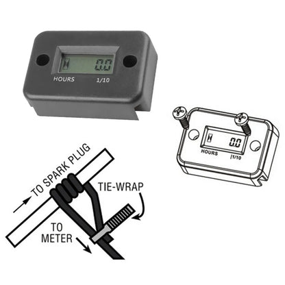 Digital Hour Meter LCD Counter – For ATV, Motorcycle, Snowmobile, Boat & Generator Accessories