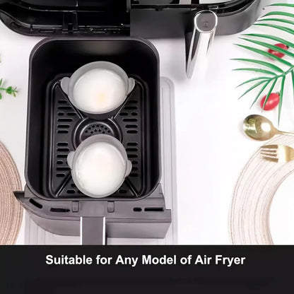 Air Fryer Silicone Egg Poacher Cups – 1pc/4pcs Non-Stick Egg Cooker Mold