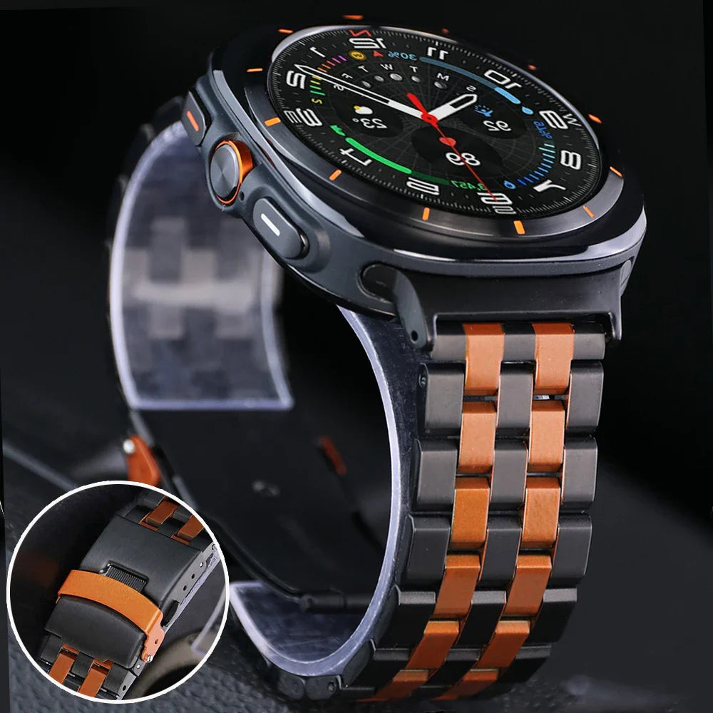 Stainless Steel Band for Samsung Galaxy Watch Ultra 2025 – Metal No-Gap 47mm Bracelet Strap