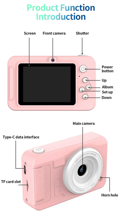 4K Digital Camera 44MP – HD Travel & Selfie Camera for Students, Entry-Level Compact Photography Camera