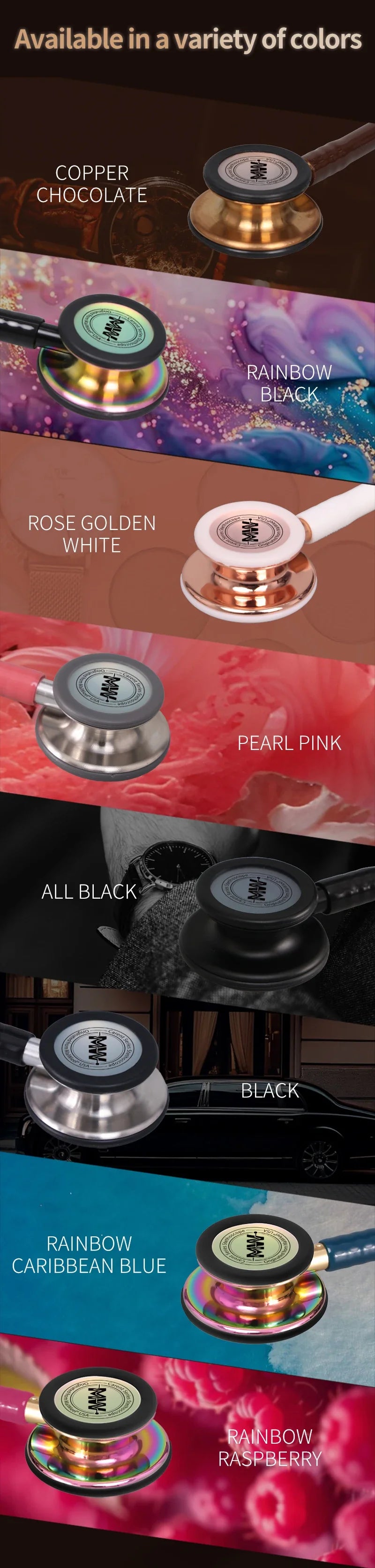 Professional Double-Sided Stethoscope — Medical Cardiology Stethoscope for Doctors and Nurses, Portable Medical Equipment