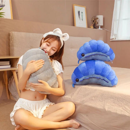Pill Bug Plush Toy - Full Stuffed Animal Insect Pillow Doll for Kids, Birthday & Holiday Room Decor Gift