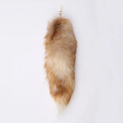 New Fashion Wolf Tail Fur Keychain – Unisex Car Keyring & Bag Charm Accessory Gift
