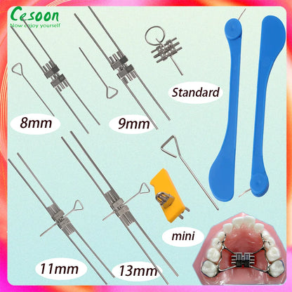 Dental Expansion Screw Ortho Expander – Rapid Palatal Tool with Swivel Keys for Orthodontic Frame (8/9/11/13mm)