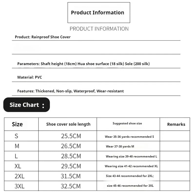 Waterproof Silicone Shoe Covers – Reusable Rain Boots Protectors for Men & Women, Indoor & Outdoor (1 Pair)