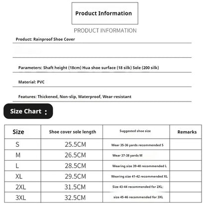 Waterproof Silicone Shoe Covers – Reusable Rain Boots Protectors for Men & Women, Indoor & Outdoor (1 Pair)