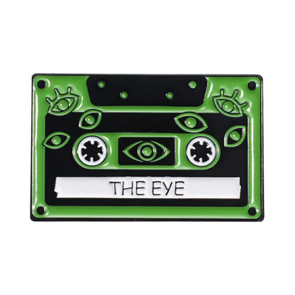 Magnetic Tape Music Series Metal Brooch – Versatile Clothing, Necklace & Badge Accessory with English Style