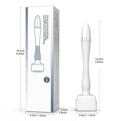 140A Derma Stamp Microneedling Face Roller – Adjustable Titanium Needle for Skincare, Beard Growth & Scalp Hair Treatment