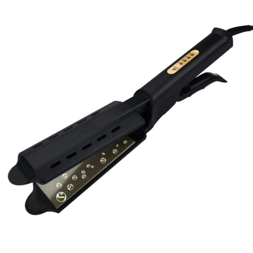 Hair Straightener with Four-gear Temperature, Ceramic Tourmaline Ionic Flat Iron for Women, Wide Panel Design