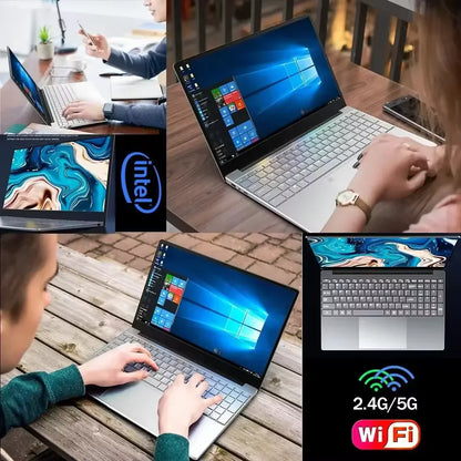 14.1" Windows 11 Laptop – Intel Celeron N4000, 12GB RAM, 512GB SSD, Full HD Notebook for Office & Study