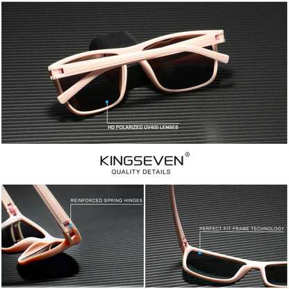 KINGSEVEN Classic Polarized Sunglasses - UV400 Square Frame Eyewear for Men & Women