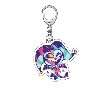 Hazbin Hotel Anime Keychain – Alastor Acrylic Figure Backpack Pendant for Fans & Gifts