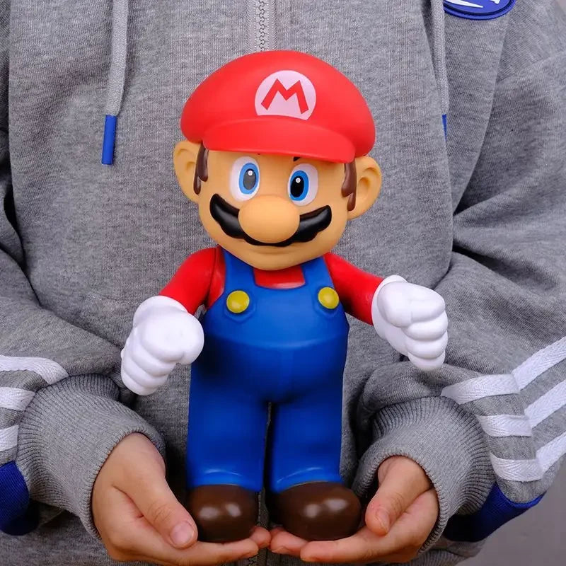 Anime Mario Super Brothers Action Figure – White Mushroom Collectible Toy Doll for Kids Birthday Gift