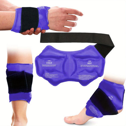 Ankle Brace Ice Pack Wrap — Hot & Cold Therapy Gel Pack for Pain Relief and Sprains