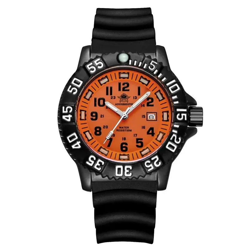 Addies Men's Military Watch - Luminous, Multi-Functional Quartz with Nylon & Steel Strap, Waterproof Outdoor Sports Watch