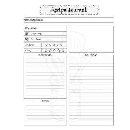 Cute Spiral Recipe Notebook – “My Favorite Recipe” Journal, Fun Kitchen Cookbook Organizer & Writing Notebook