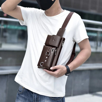 WEIXIER Brand Unisex Sports Running Chest Bag: Large-Capacity Multi-Function Single-Shoulder Waist Pack - Casual Messenger Wallet for Men