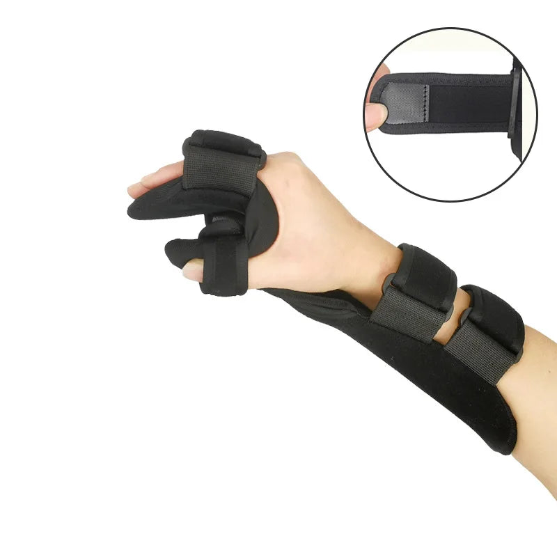 Adjustable Stroke Hand Brace — Night Finger and Wrist Splint for Arthritis, Tendonitis, and Rehabilitation