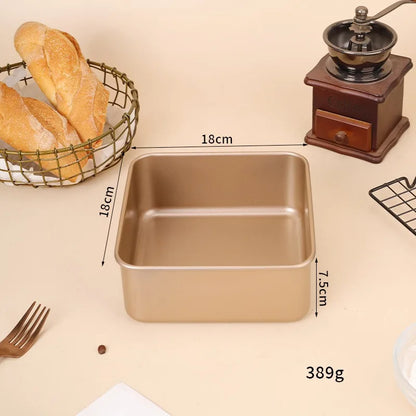 7/8/9 Inch Square Cake Mold – Sponge and Fluffy Cake Pan for Family Baking, Pastries, Cookies, and Chocolate Making