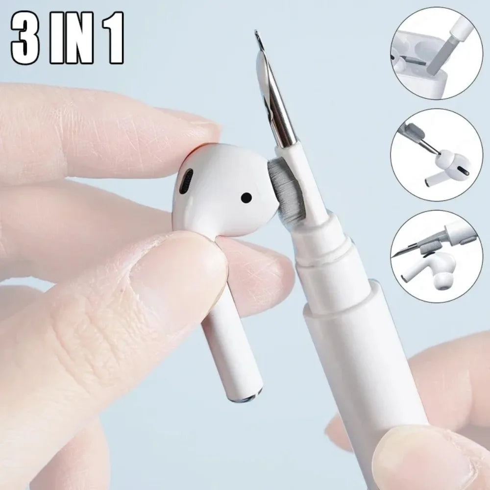 2-in-1 Earphones Cleaning Kit — Brush & Pen for AirPods 3, Pro Cases, and Earbuds Maintenance