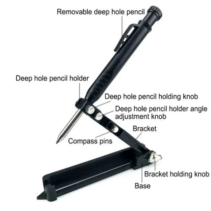 Multi-Function Scribing Ruler - Contour Gauge Measuring Tool for Woodworking, Carpentry & Construction