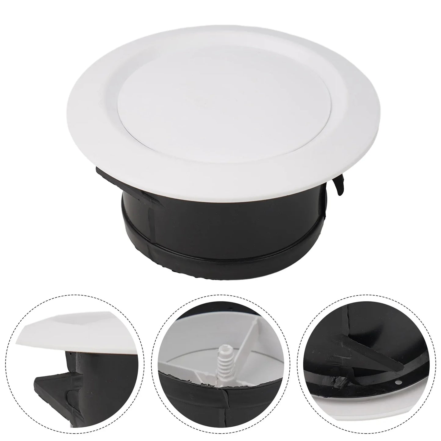 75-200mm ABS Ceiling Air Vent Grille – Adjustable Hot Air Diffuser Cover for Home Improvement