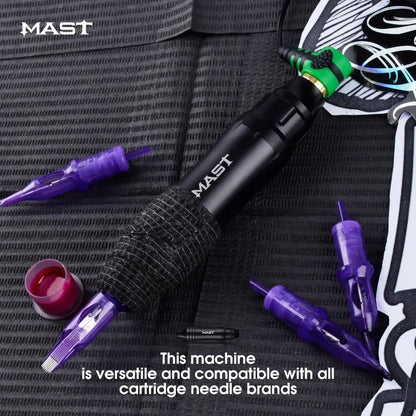 Ultra Mast P10 Tattoo Machine Kit – OLED Screen Pen, RCA, Cartridge Needles & Complete Tattoo Set
