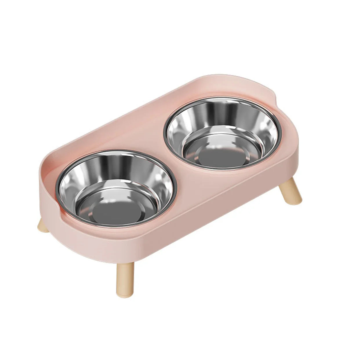 Colorful Dopamine Pet Double Bowl – Stainless Steel Large Capacity Cat & Dog Feeding & Water Dish Fashion Pet Bowl Set