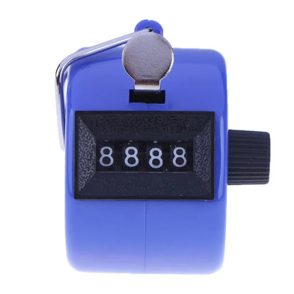 Handheld 4-Digit Tally Counter – Mechanical Manual Palm Clicker for Number Counting, Assorted Colors