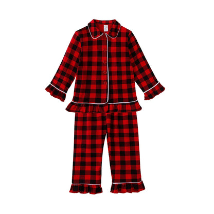 2025 Kids Christmas Pajama Set – Velvet Long Sleeve Sleepwear with Pants