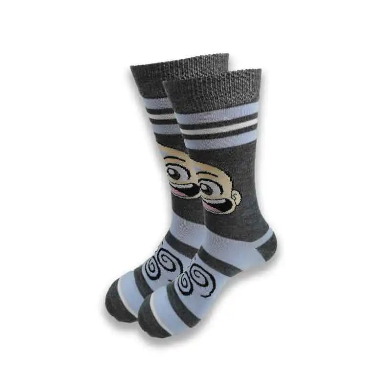 Spring and Autumn Cartoon Movie Character Socks for Men & Women – Funny Fashion High Quality Crew Tube Socks, Unisex Casual Cotton Socks