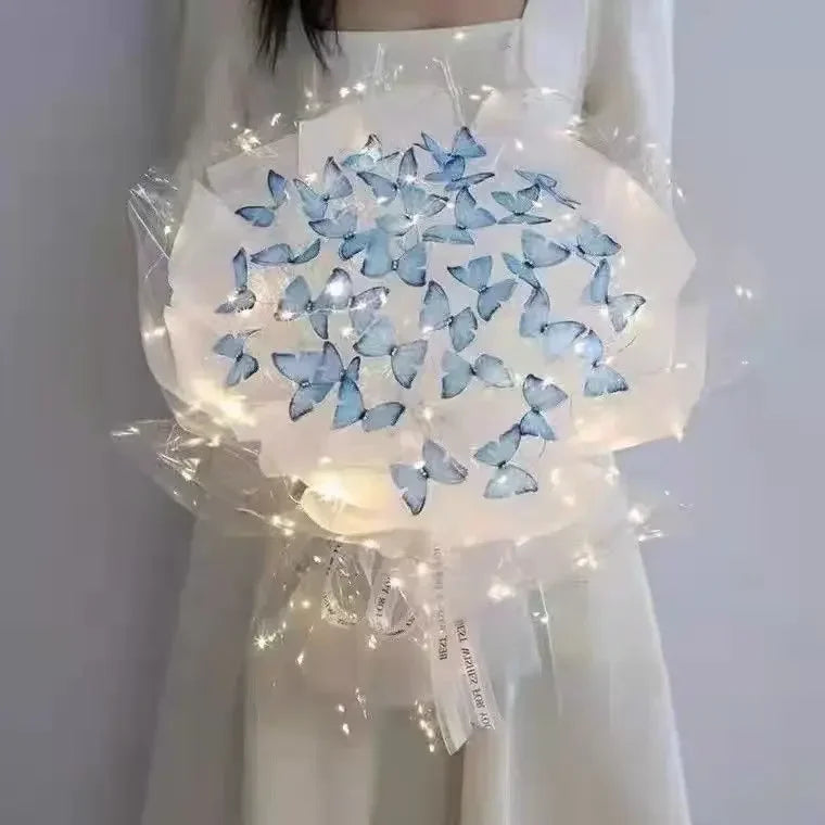Butterfly Bouquet DIY – Handmade Artificial Flowers, Thoughtful Gift for Girlfriend, Birthday, Proposal & Wedding Decoration