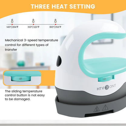 HTVRONT H1 Mini Heat Press Machine – DIY Auto Heating Transfer for T-Shirts, Bags, Shoes & Hats