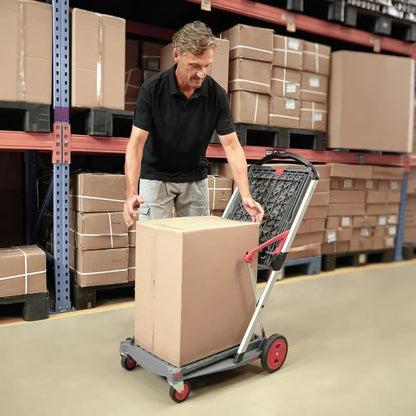 Original German-Made Collapsible Multi-Use Folding Cart — Mobile Trolley & Shopping Wagon