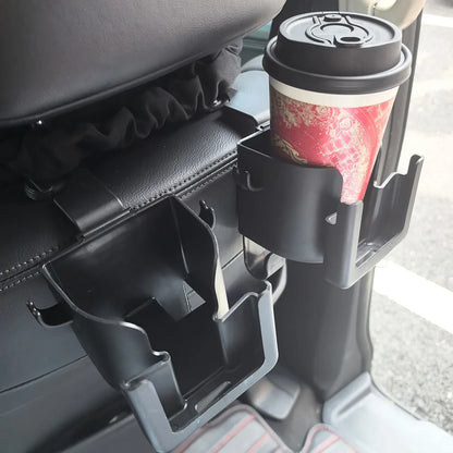 2-Pack Car Seat Back Organizer – Cup Holder, Hook & Phone Bracket Rear Storage for Water Bottle, Phone & Car Interior Accessories