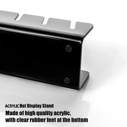 Stackable Acrylic Baseball Cap Rack — Rectangular Hat Organizer Stand for Display and Storage