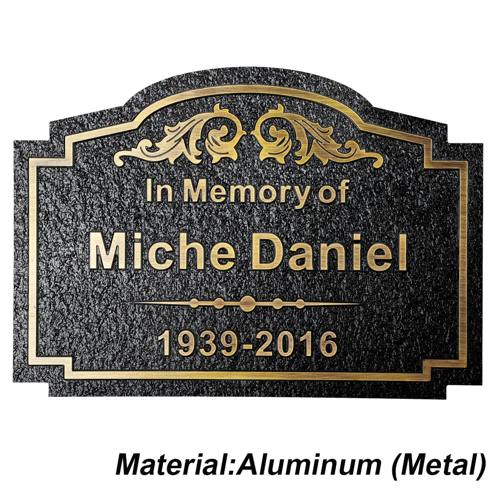 Personalized Memorial Plaque – Custom Engraved Grave Marker for Loved Ones or Pets (Dog & Cat), Remembrance Plaques