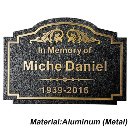 Personalized Memorial Plaque – Custom Engraved Grave Marker for Loved Ones or Pets (Dog & Cat), Remembrance Plaques