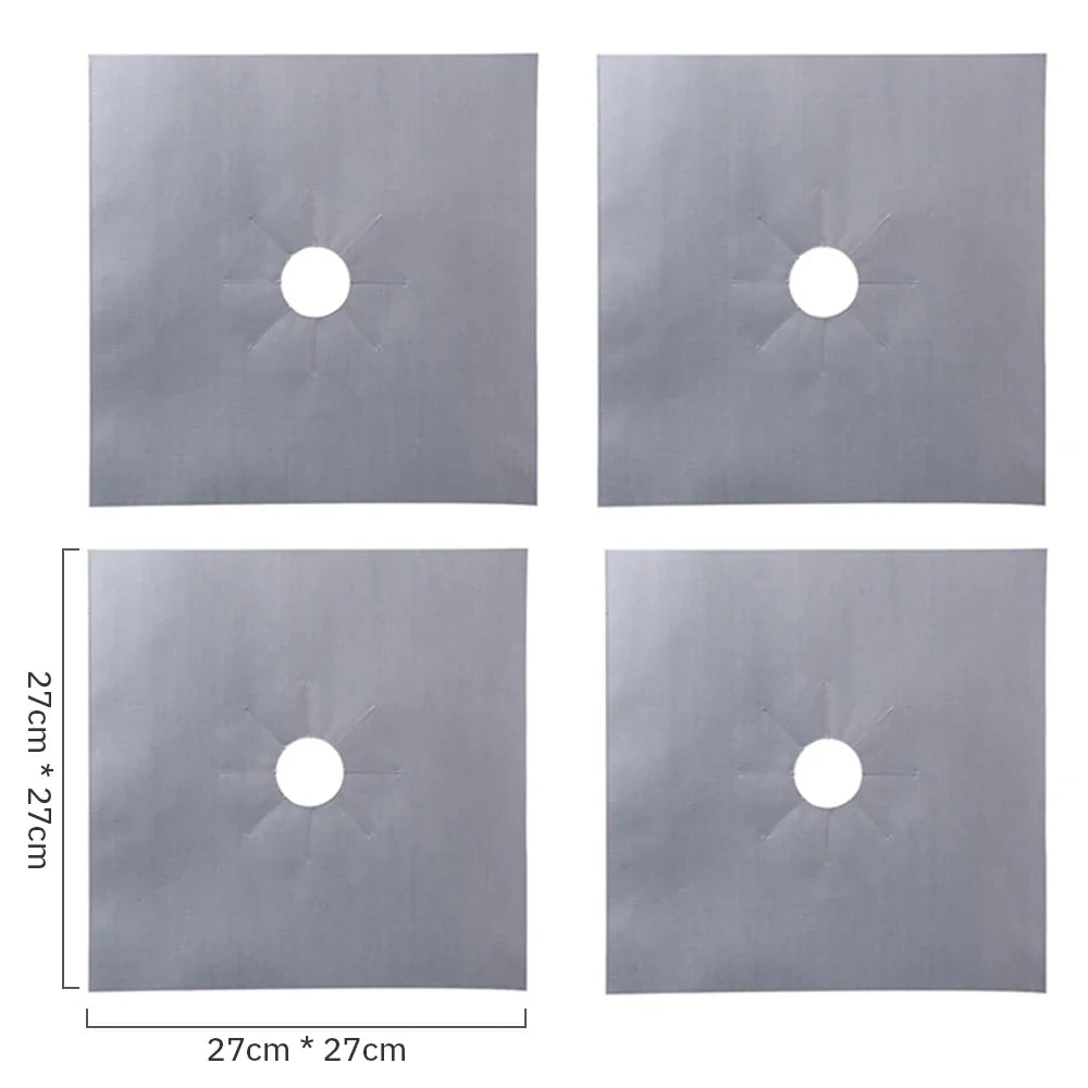 Gas Stove Protector Mats – 1/4/6/8PCS Cooker Liner for Kitchen Stovetop Cleaning