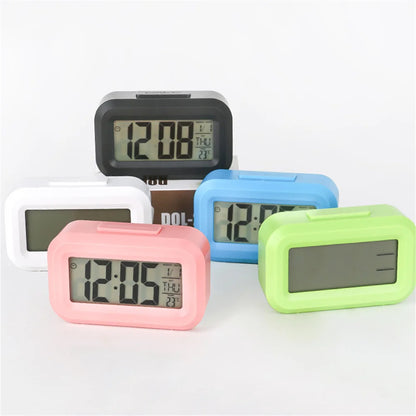 LED Digital Alarm Clock - Electronic Screen Desktop Table Clock with Backlight, Snooze, and Calendar for Home and Office
