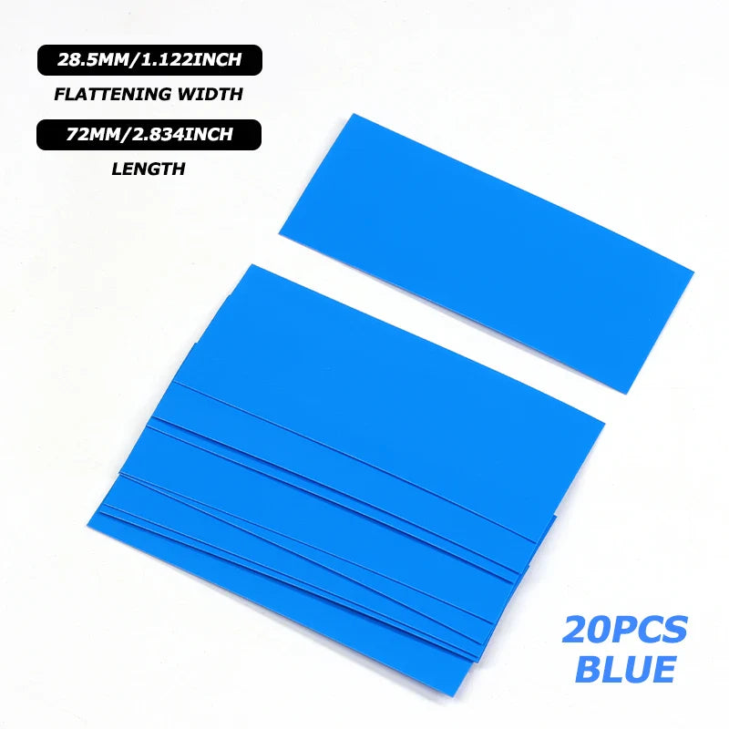 18650 PVC Heat Shrink Wrap Tubing – Pre-Cut Insulated Battery Sleeves (20/50/100pcs) Protective Shrink Film Cases
