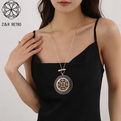 Vintage Long Chain Necklace – Irregular Gothic Pendant Jewelry for Women, 2023 Trendy Fashion Accessories