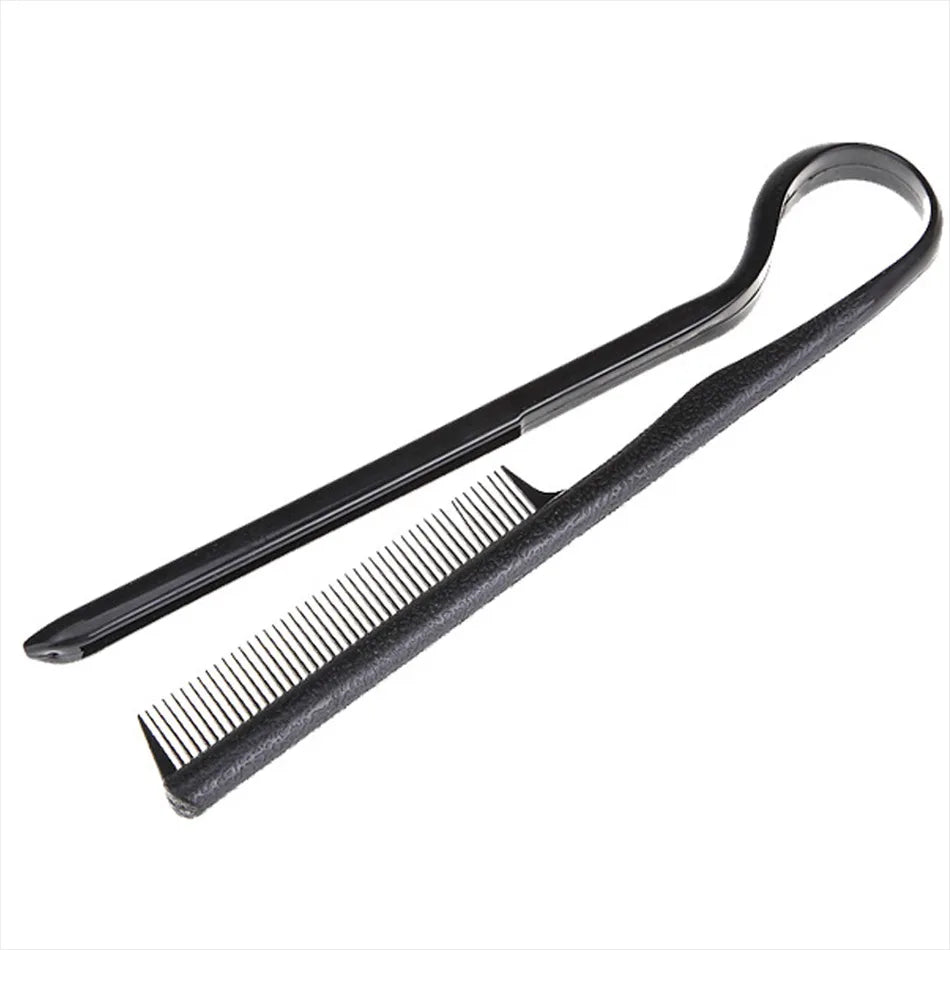 Hair Straightening Comb - V-Type Straightening Brush for Women, DIY Salon Haircut & Professional Styling Tool